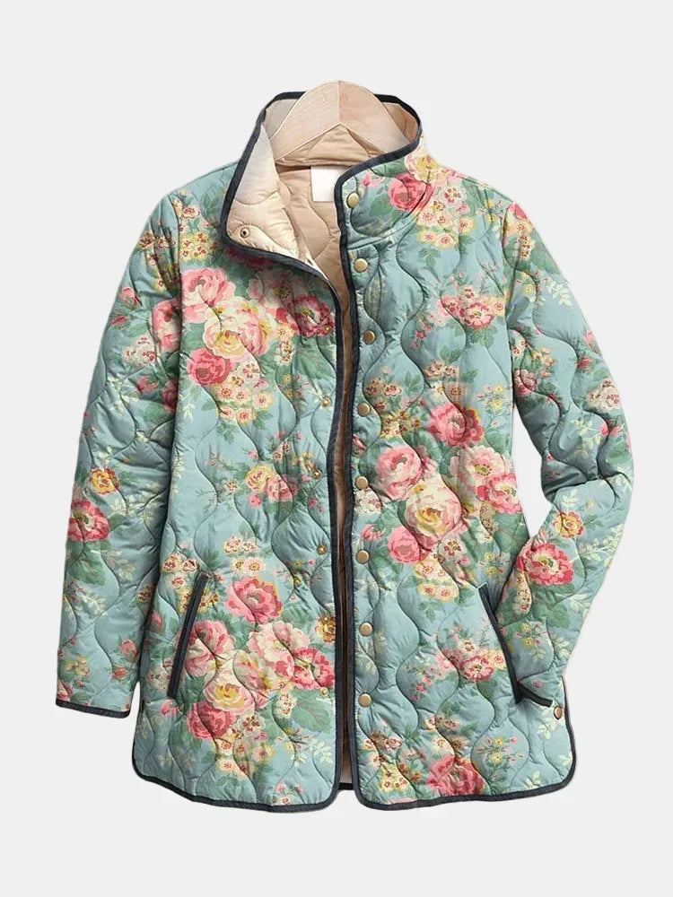 Juliette - Quilted Jacket with Floral Print