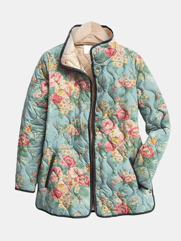 Juliette - Quilted Jacket with Floral Print