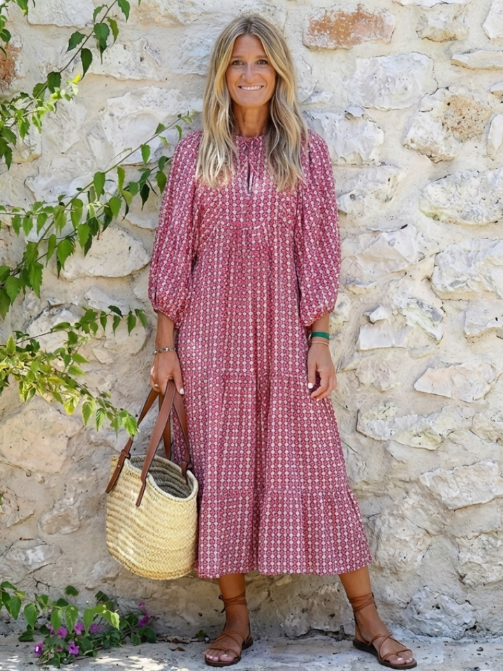 Alina™ -  Midi Dress with Geometric Print