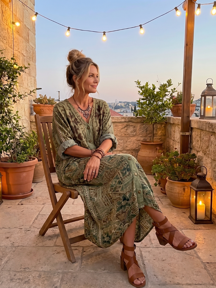 Orlena™ - Embroidered Midi Dress