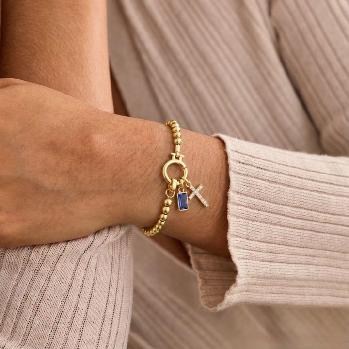 Immacolata™ - Birthstone Cross Bracelet