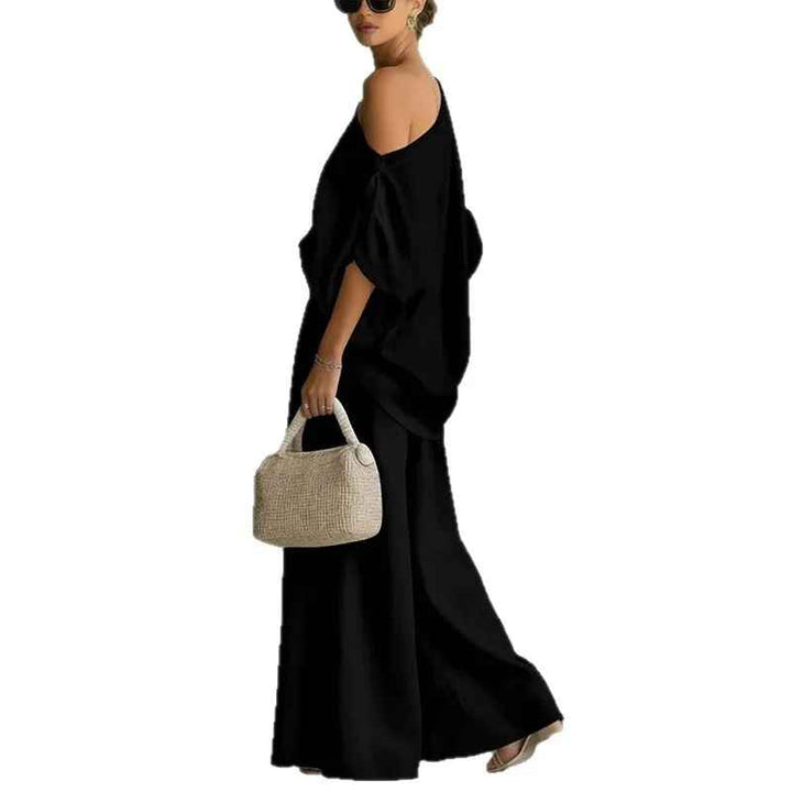 Auróra™ - Off-Shoulder Top with Tapered Pants Set