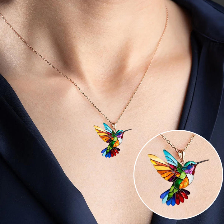 Vibrant Bird Pendant Necklace