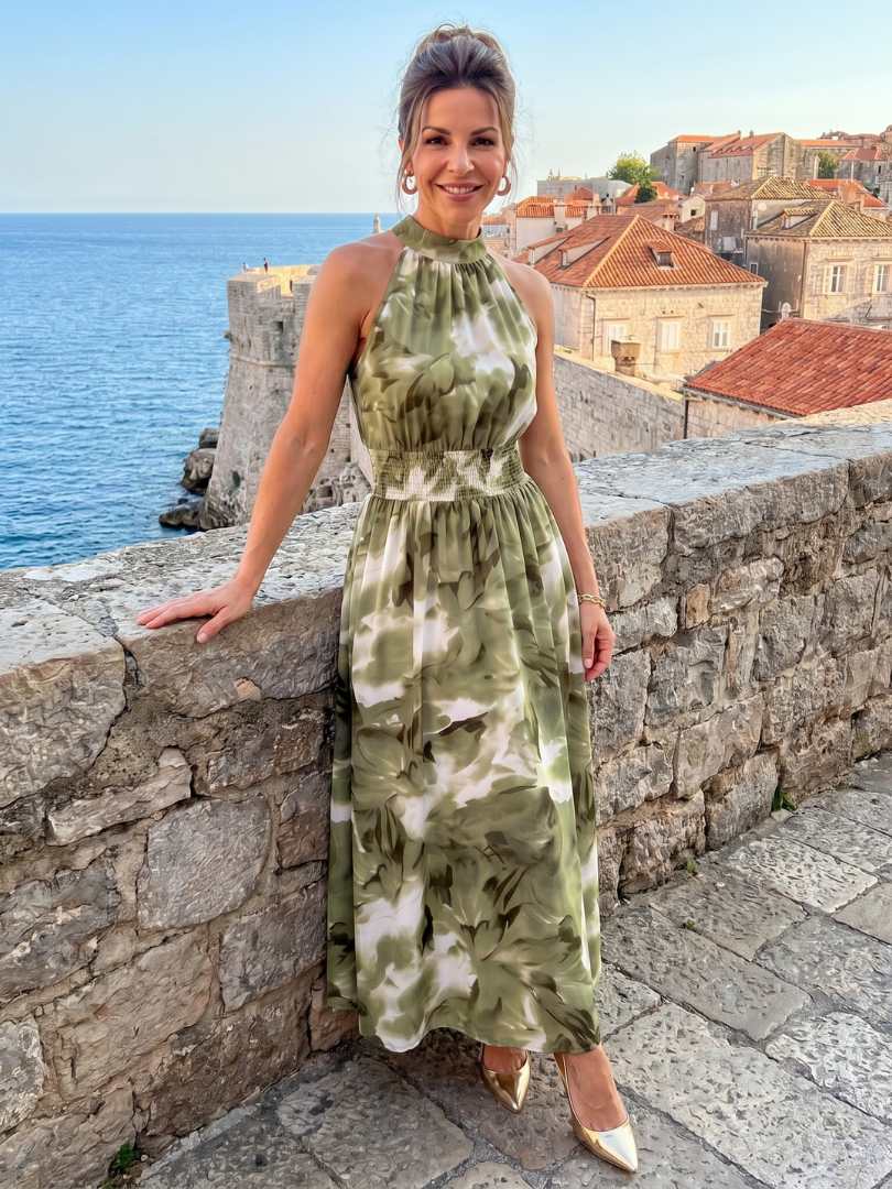 Zariyah™ - Gathered Waist Midi Dress