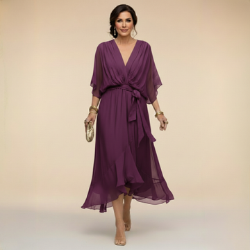 Wren™ - V-Neck Flowing Midi Dress