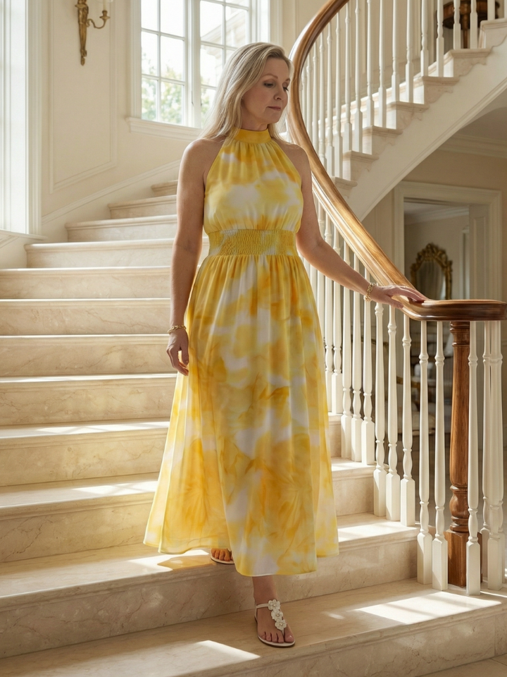 Reniella™ - Halter Midi Dress