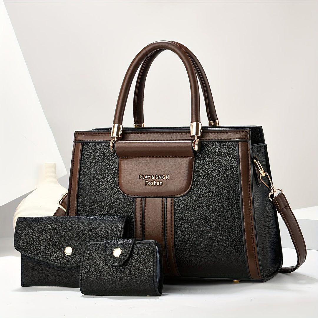 Elise™ | Elegant 3-Piece Leather Bag Set