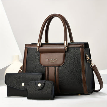 Elise™ | Elegant 3-Piece Leather Bag Set