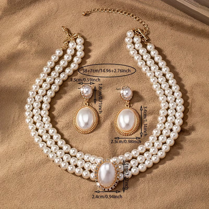 Classic Pearl Jewelry Set