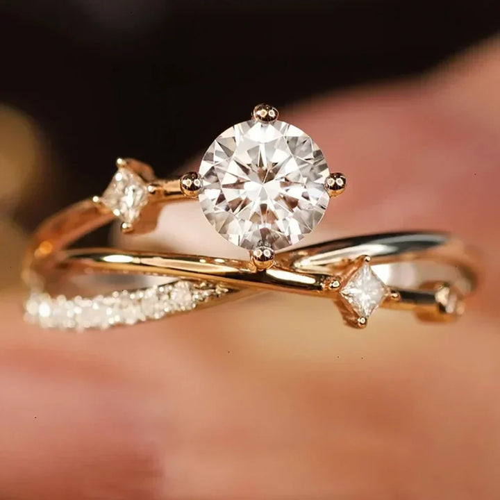Starry Sky Ring with White Gold and Zirconia