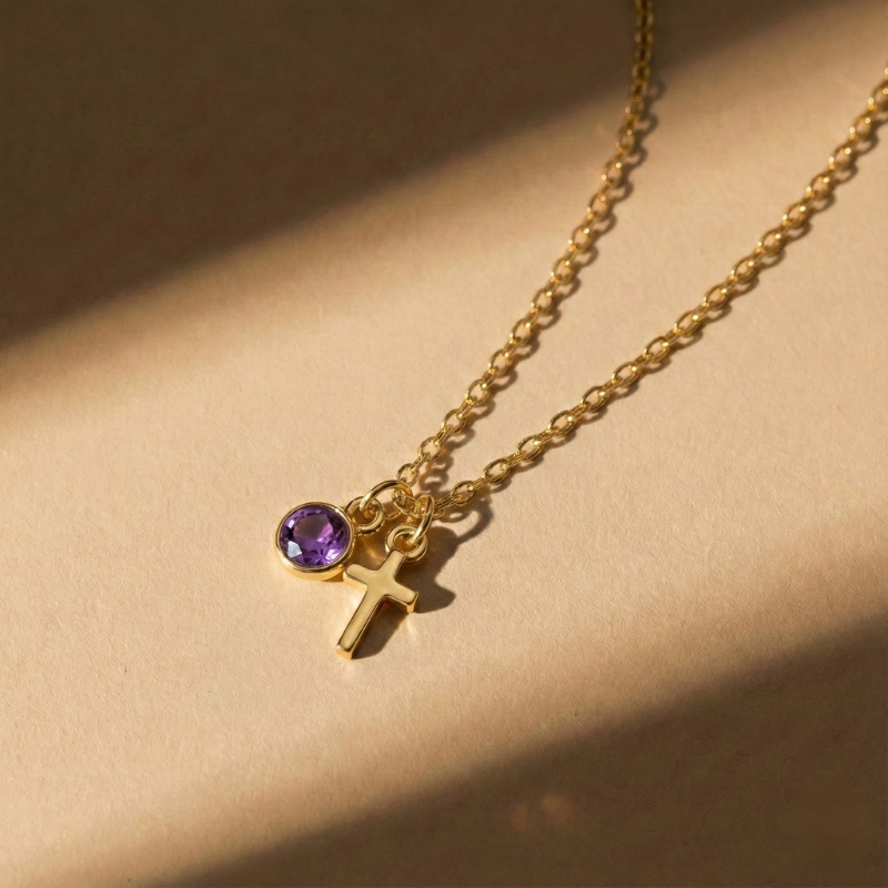 Serafina™ - Birthstone Cross Necklace