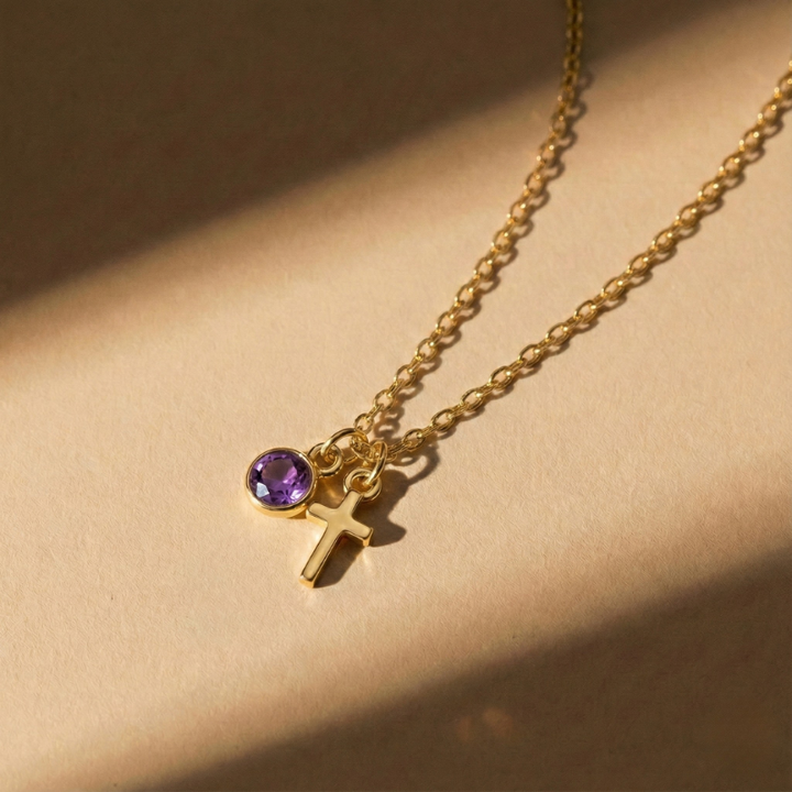 Serafina™ - Birthstone Cross Necklace