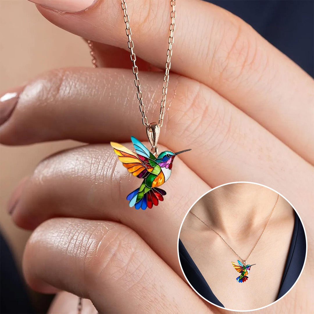 Vibrant Bird Pendant Necklace