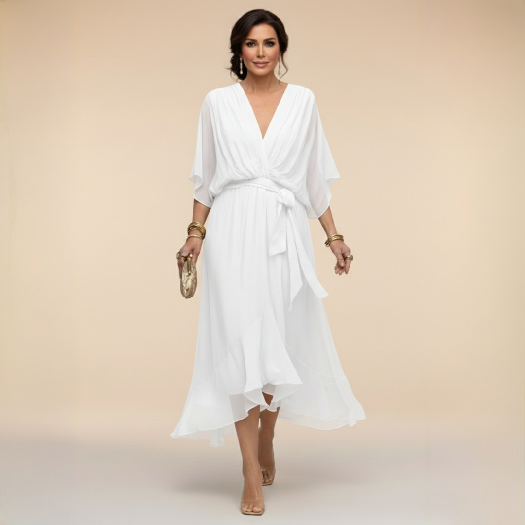Wren™ - V-Neck Flowing Midi Dress
