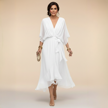 Wren™ - V-Neck Flowing Midi Dress