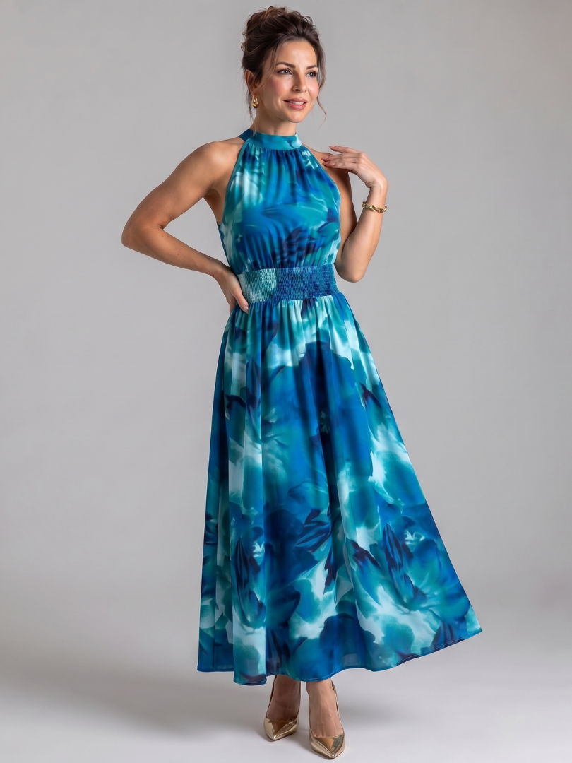 Zariyah™ - Gathered Waist Midi Dress