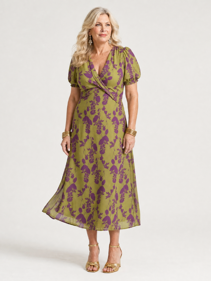 Olandria™ - Floral Midi Dress