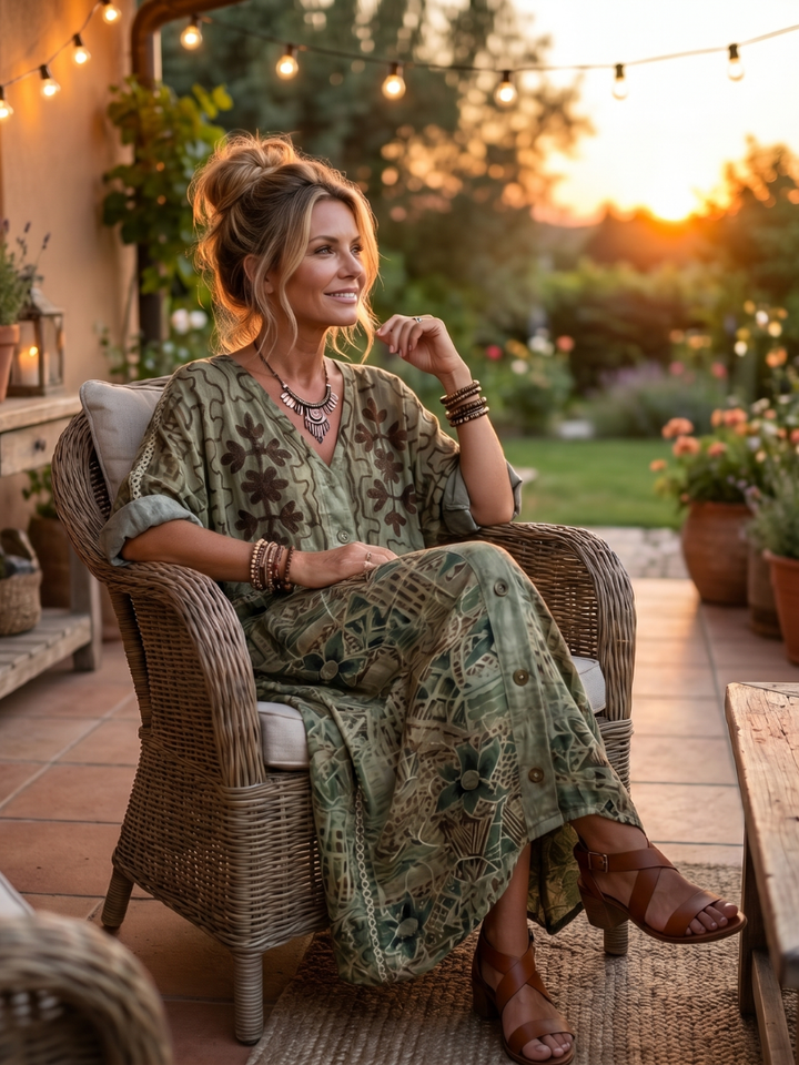Orlena™ - Embroidered Midi Dress