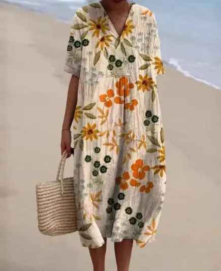 Miranova™ - Floral Garden Print Summer Dress