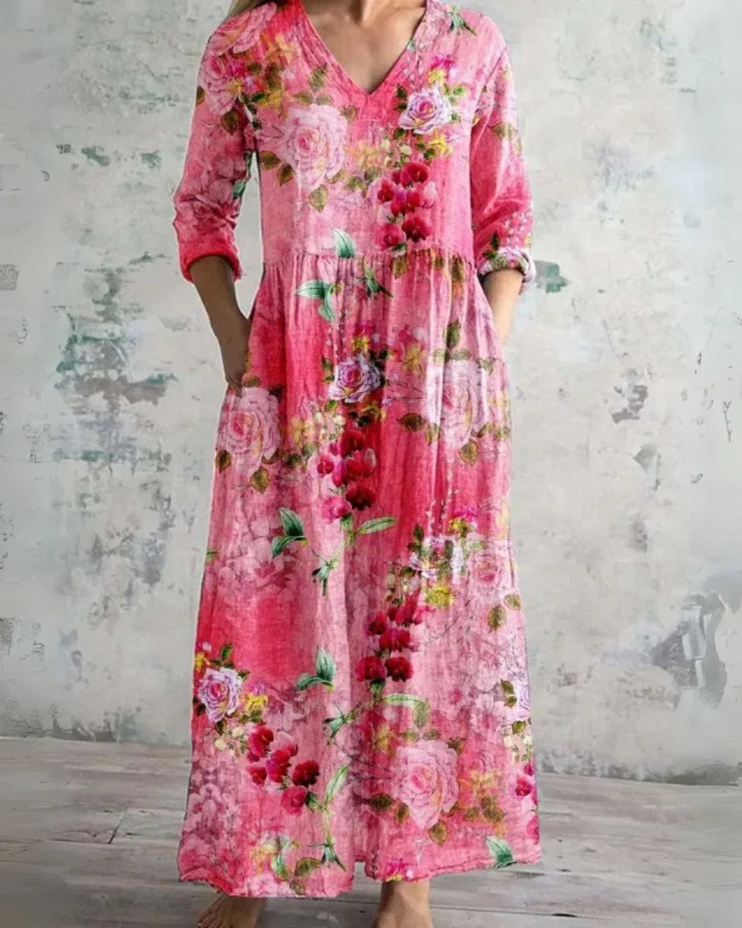 Irene™ - Vintage Floral Maxi Dress