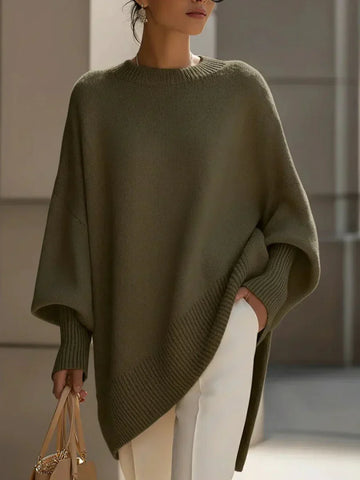 Clarisse™ - Oversized Knit Poncho Sweater