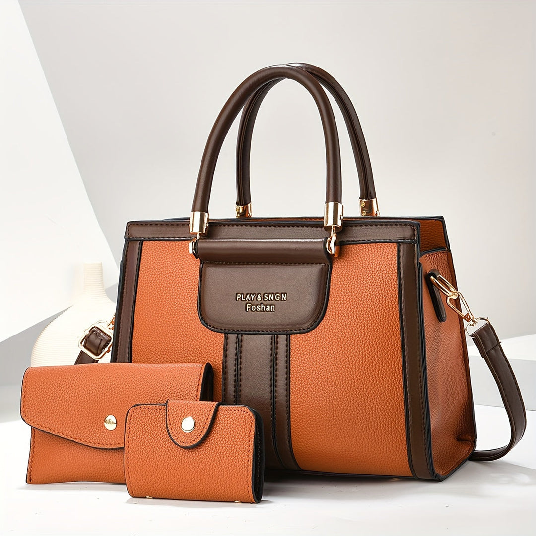 Elise™ | Elegant 3-Piece Leather Bag Set