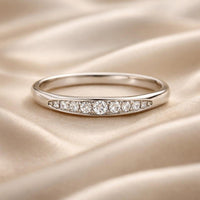 White Gold Ring with Micro Pave Zirconia