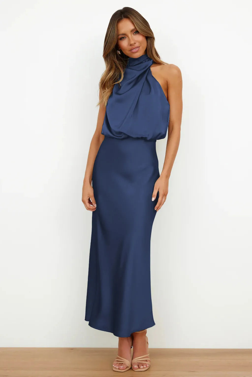 Zelmira™ - Satin Draped Dress