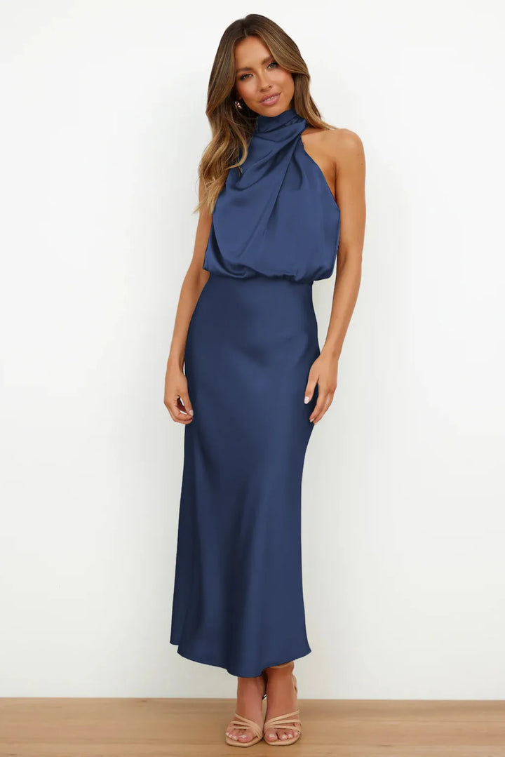 Zelmira™ - Satin Draped Dress