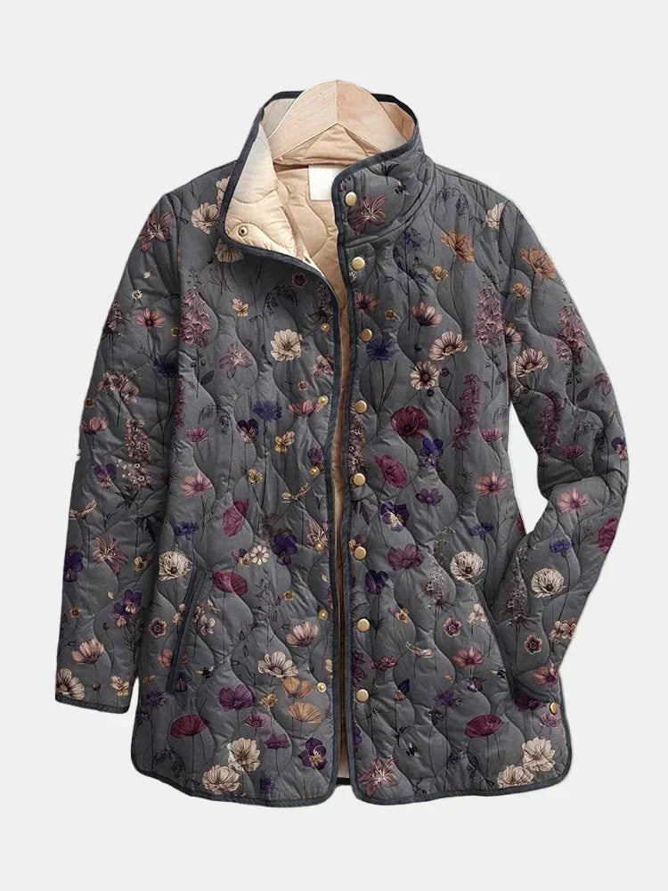 Juliette - Quilted Jacket with Floral Print