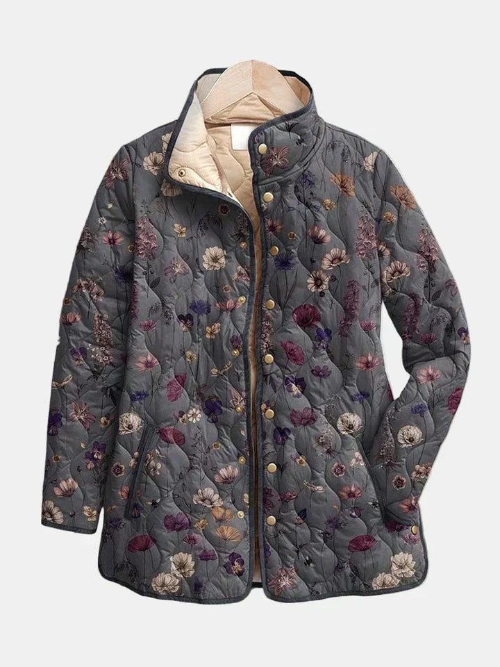 Juliette - Quilted Jacket with Floral Print