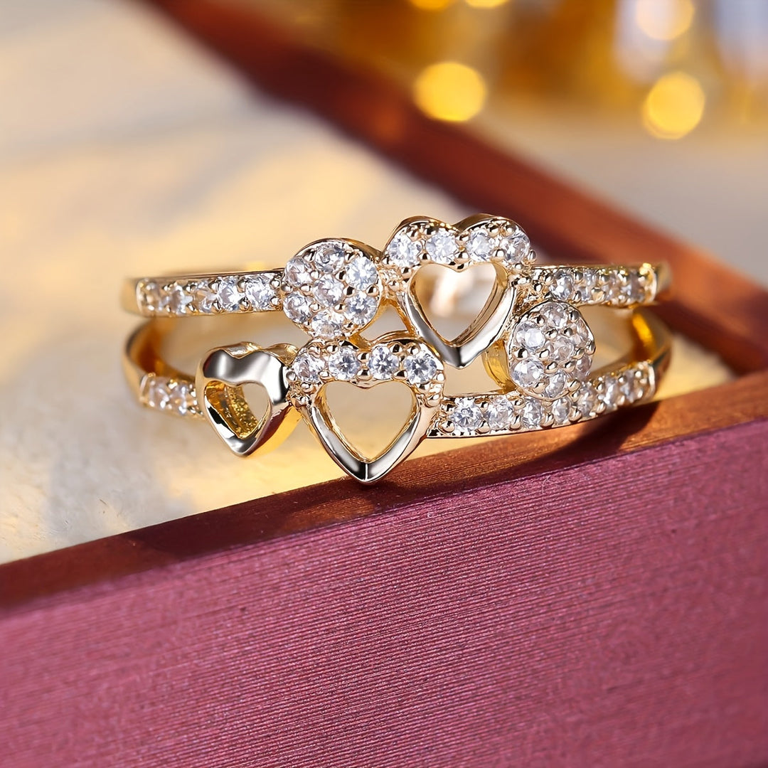 Heart-Shaped Zirconia Ring in White Gold