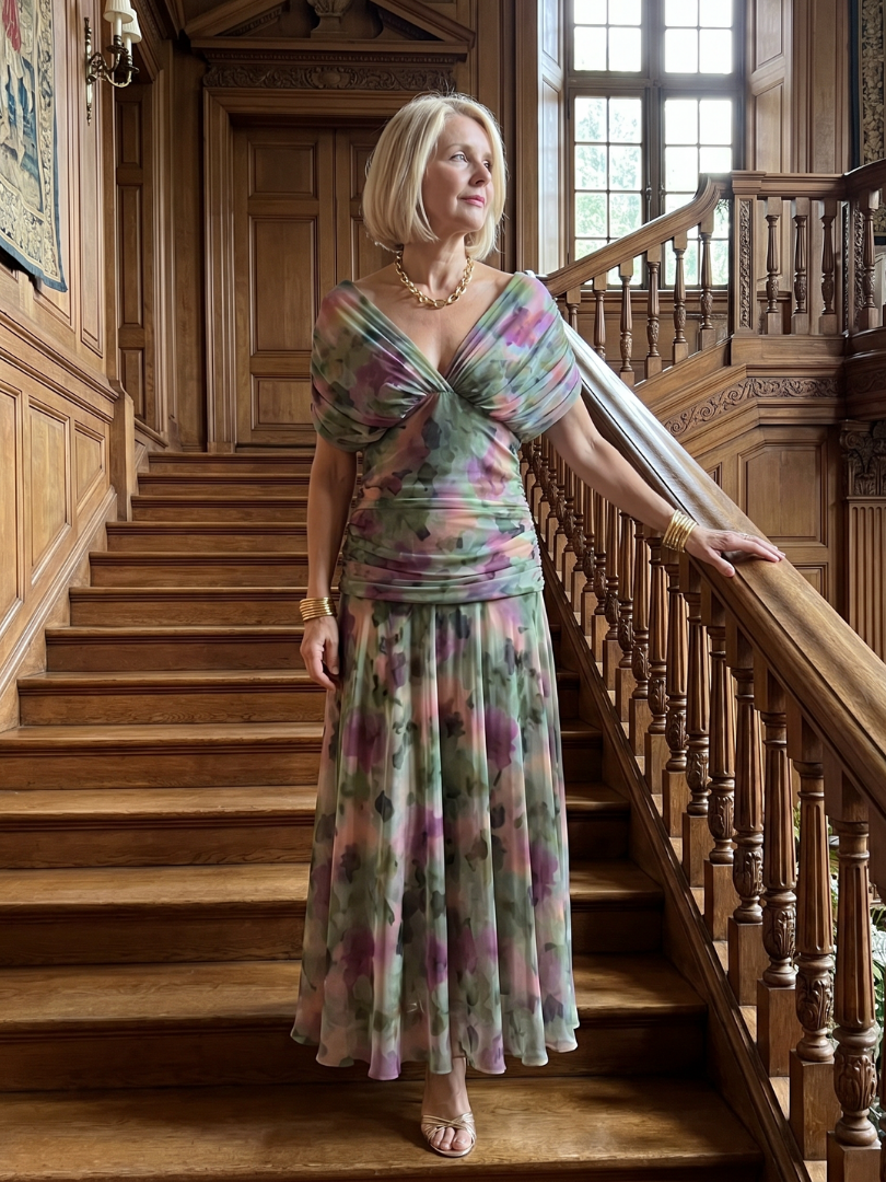 Sobria™ - Off-Shoulder Flowing Midi Dress