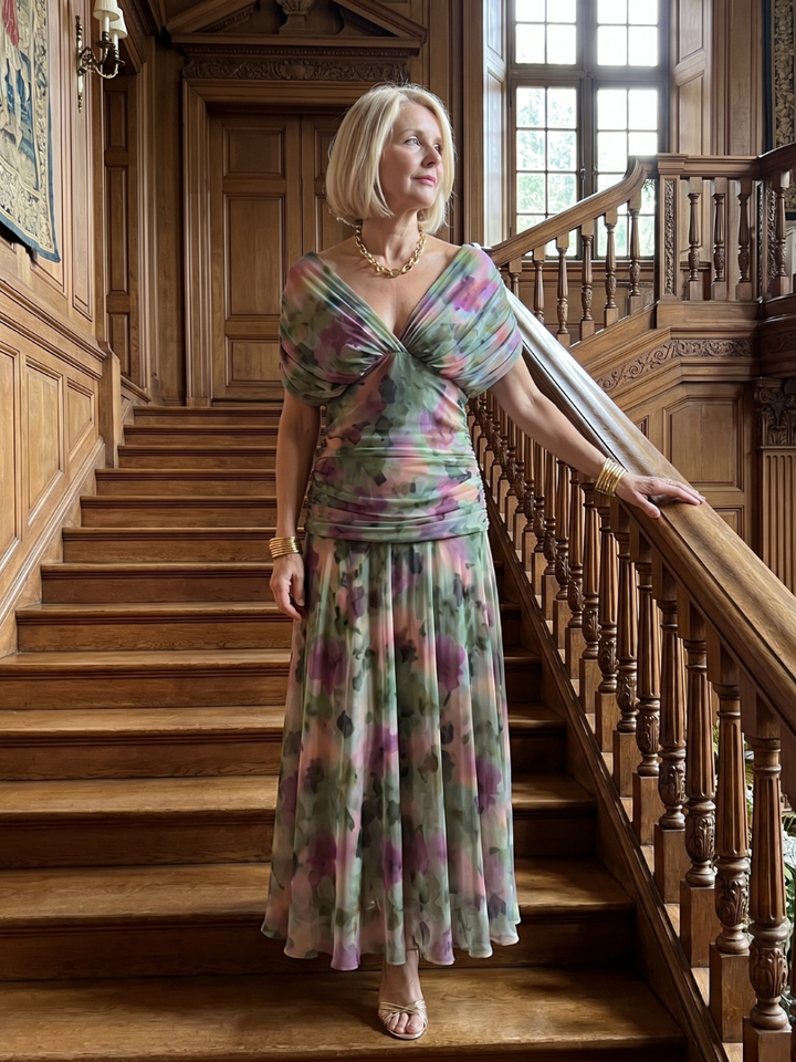 Sobria™ - Off-Shoulder Flowing Midi Dress