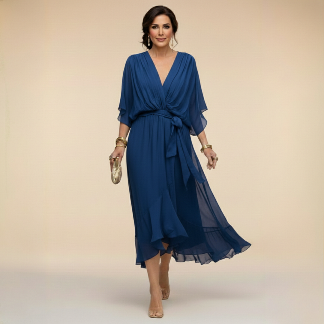 Wren™ - V-Neck Flowing Midi Dress