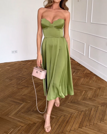Anita™ - Strapless Elegant Midi Dress