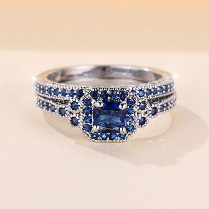 Thalassine™ - Sapphire Mosaic Ring Set