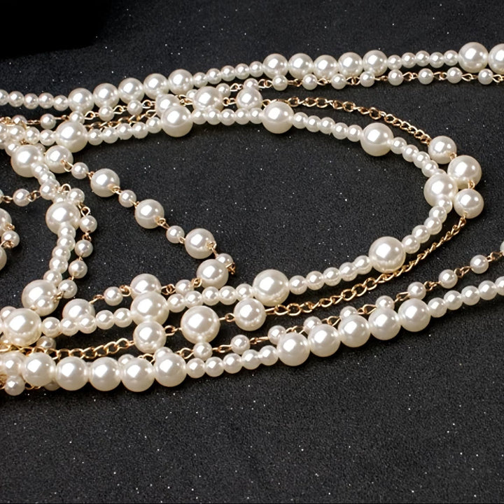 Multi-Layer Boho Pearl Statement Set
