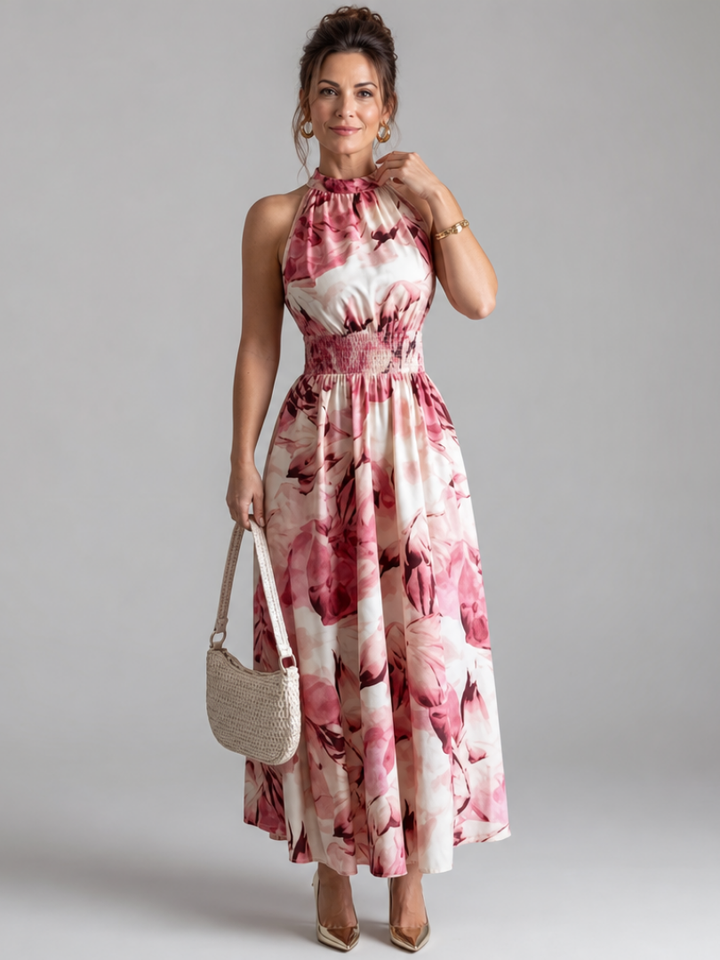 Zariyah™ - Gathered Waist Midi Dress