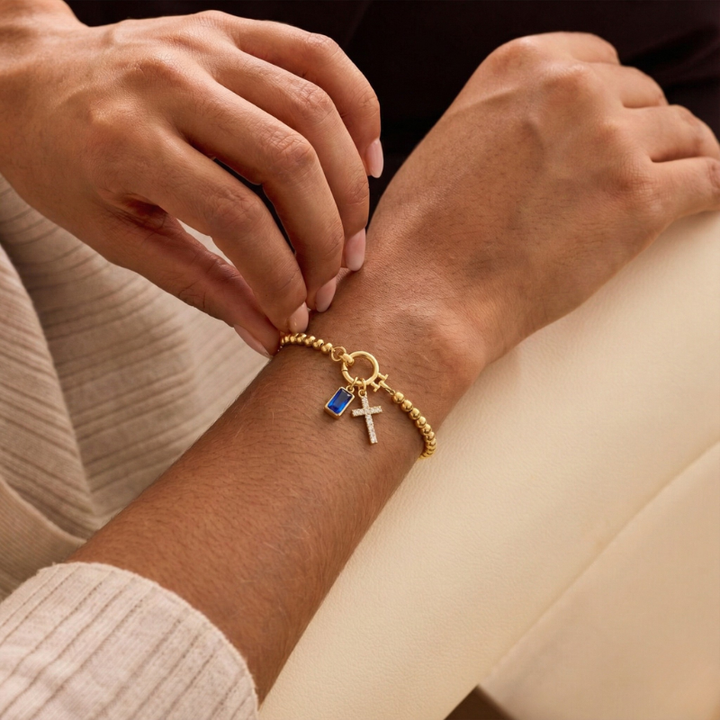 Immacolata™ - Birthstone Cross Bracelet