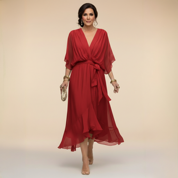 Wren™ - V-Neck Flowing Midi Dress
