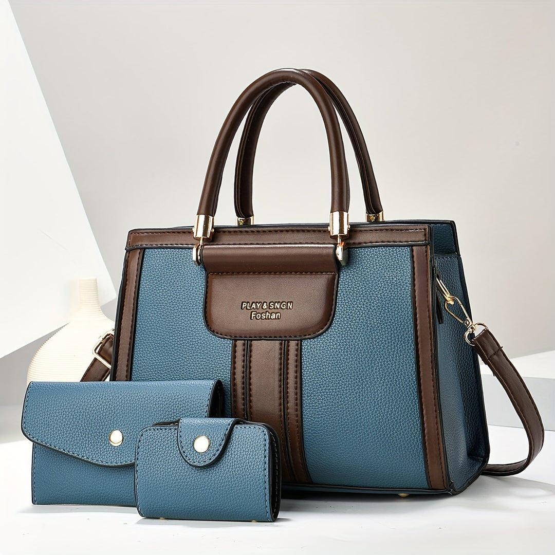 Elise™ | Elegant 3-Piece Leather Bag Set