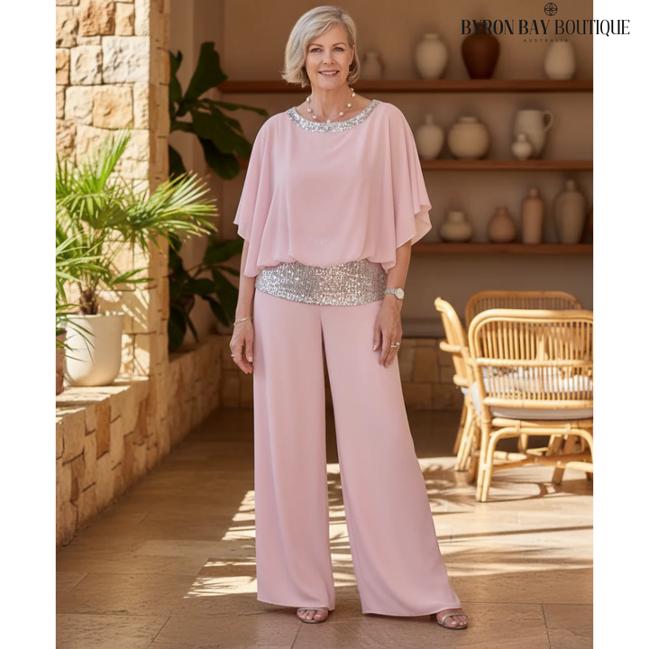 Maravella™ - Wide-Leg Two-Piece Evening Pant Set