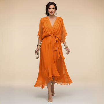 Wren™ - V-Neck Flowing Midi Dress