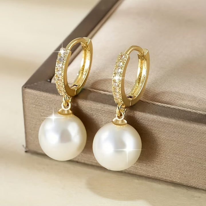 Modern Pearl Drop Earrings