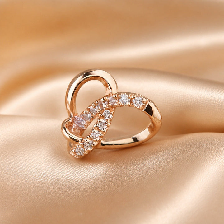 Geometric Stud Earrings in White Gold with Zirconia