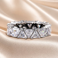 White Gold Ring with Triangular Zirconia