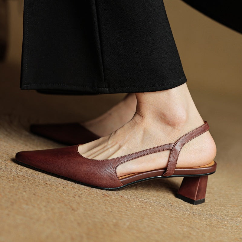 Georgia | Leather Slingback Pumps