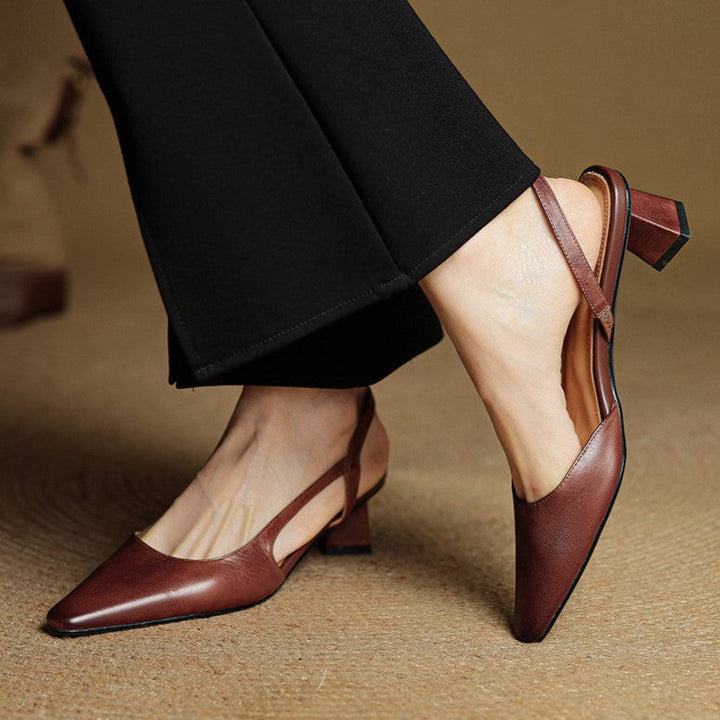 Georgia | Leather Slingback Pumps