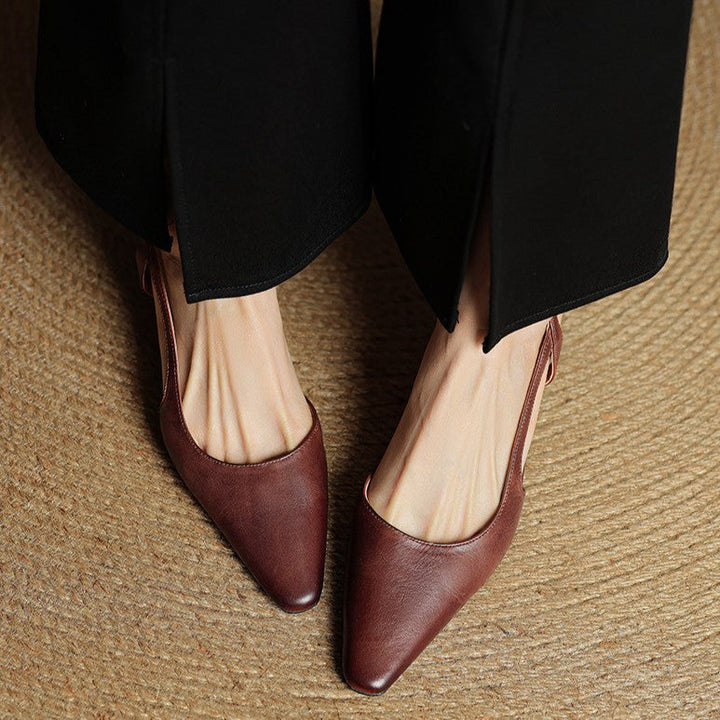 Georgia | Leather Slingback Pumps